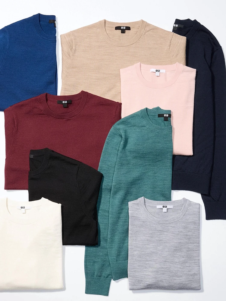 mare ♡Machine Washable Half Sleeve Knit WOMEN'S MERINO RIBBED CREW NECK SWEATER HALF SLEEVE | UNIQLO CA