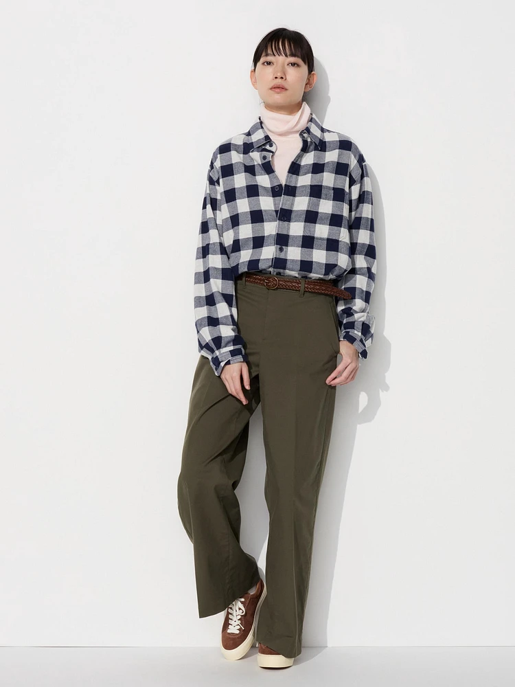 UNIQLO FLANNEL CHECKED LONG SLEEVE SHIRT | Scarborough Town
