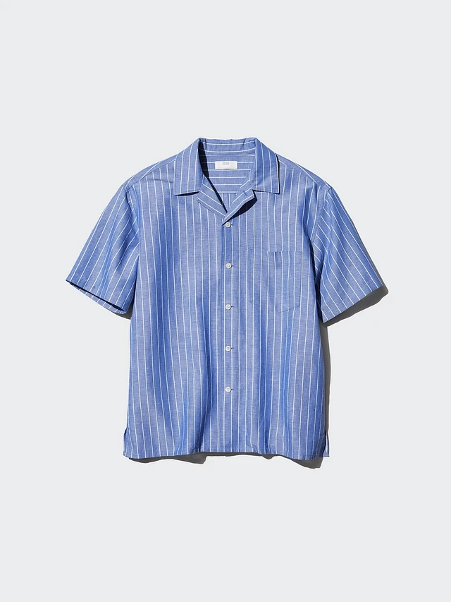 トップス OVY Stripe Open Collar ShortSleeve Shirt Stripe Open Collar Short Sleeve Shirt | OVY