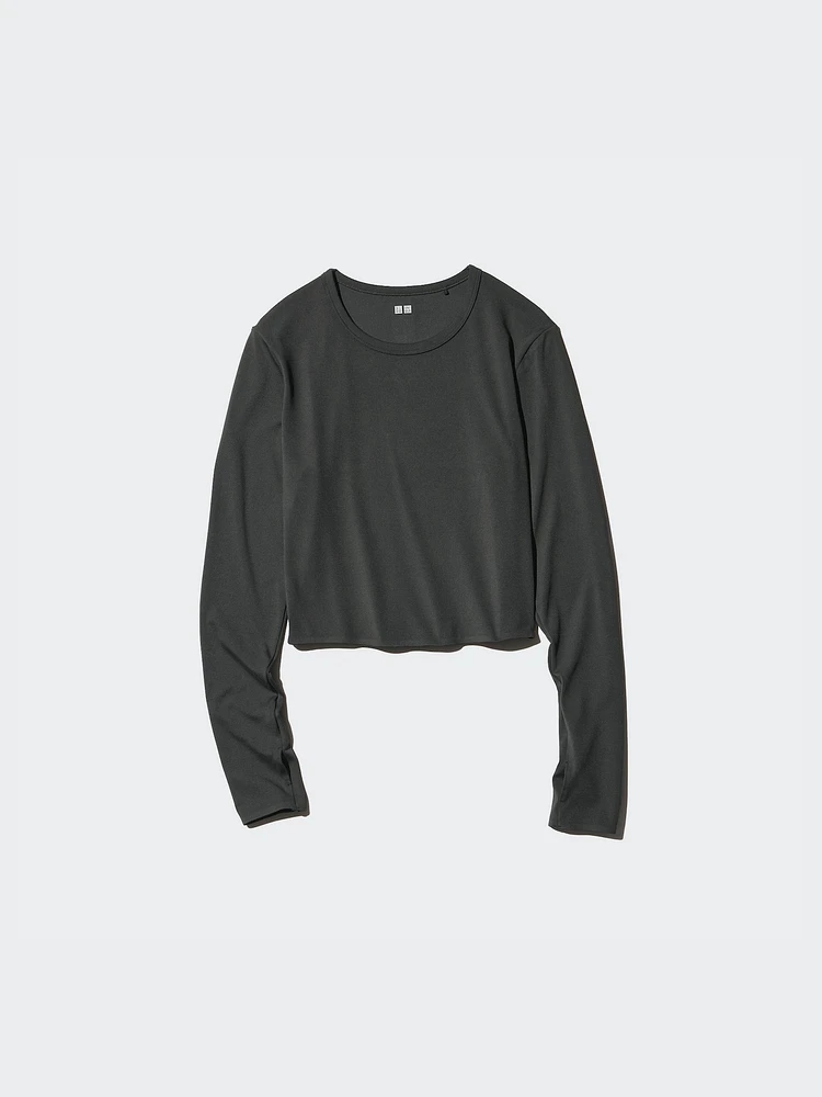 UNIQLO EXTRA STRETCH AIRism CROPPED T-SHIRT | LONG SLEEVE