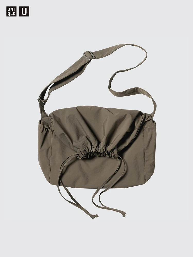LOGO DRAWSTRING SHOULDER BAG