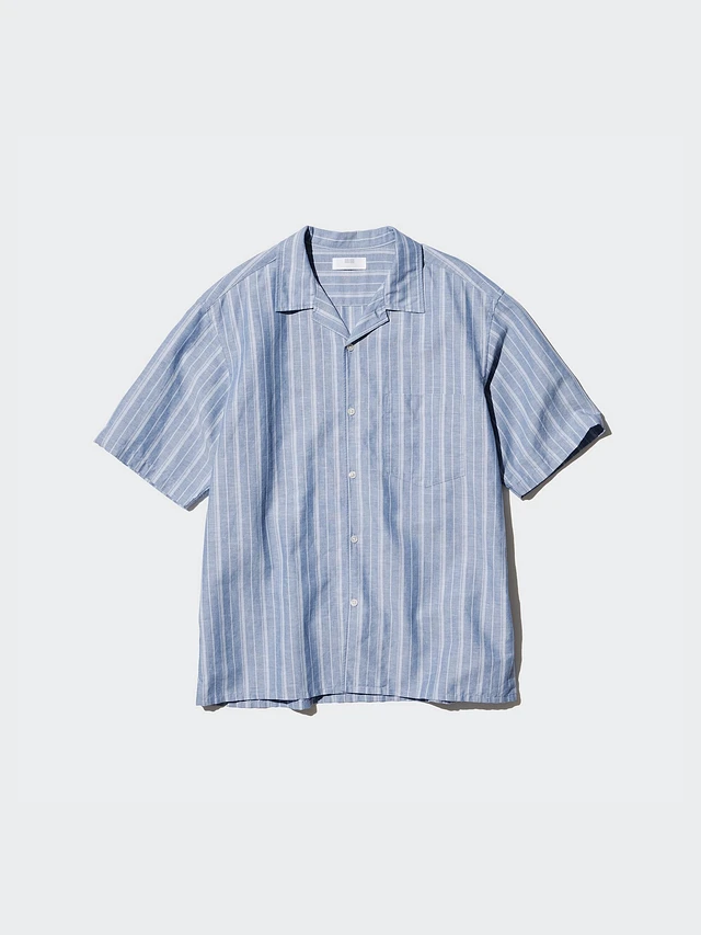 トップス OVY Stripe Open Collar ShortSleeve Shirt Stripe Open Collar Short Sleeve Shirt | OVY