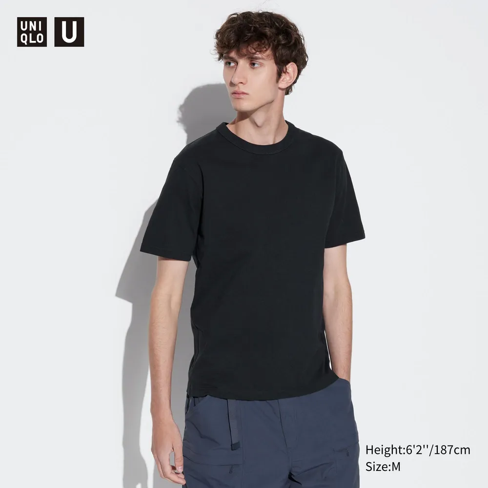 Uniqlo black crew clearance neck