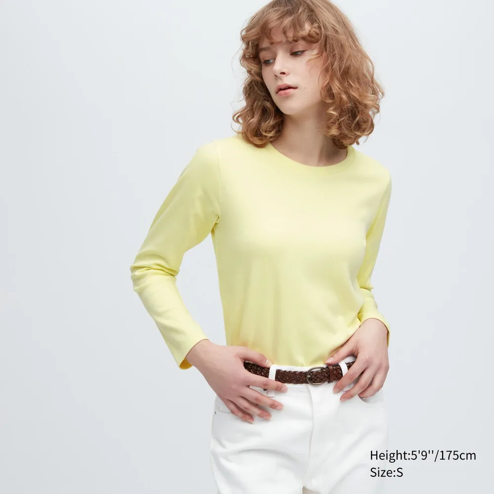 UNIQLO SMOOTH STRETCH COTTON CREW NECK LONG SLEEVE T-SHIRT | Coquitlam ...