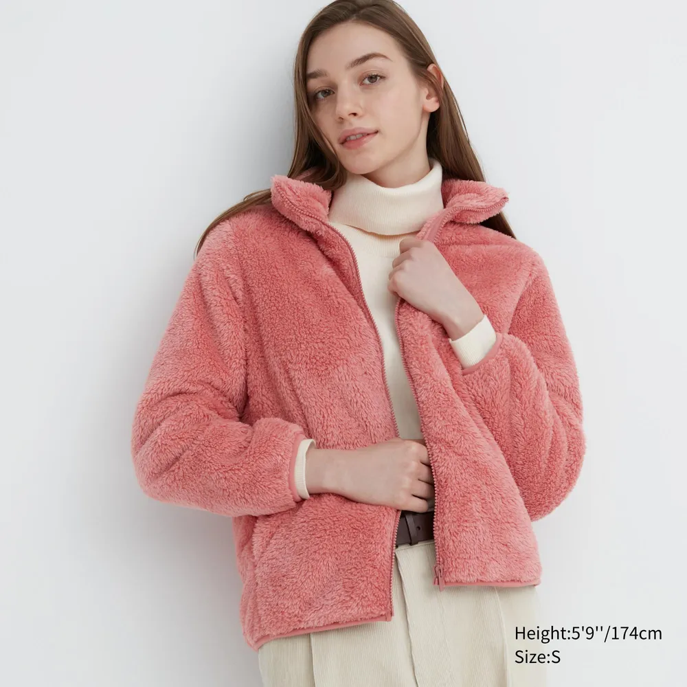 Fluffy yarn fleece deals jacket uniqlo