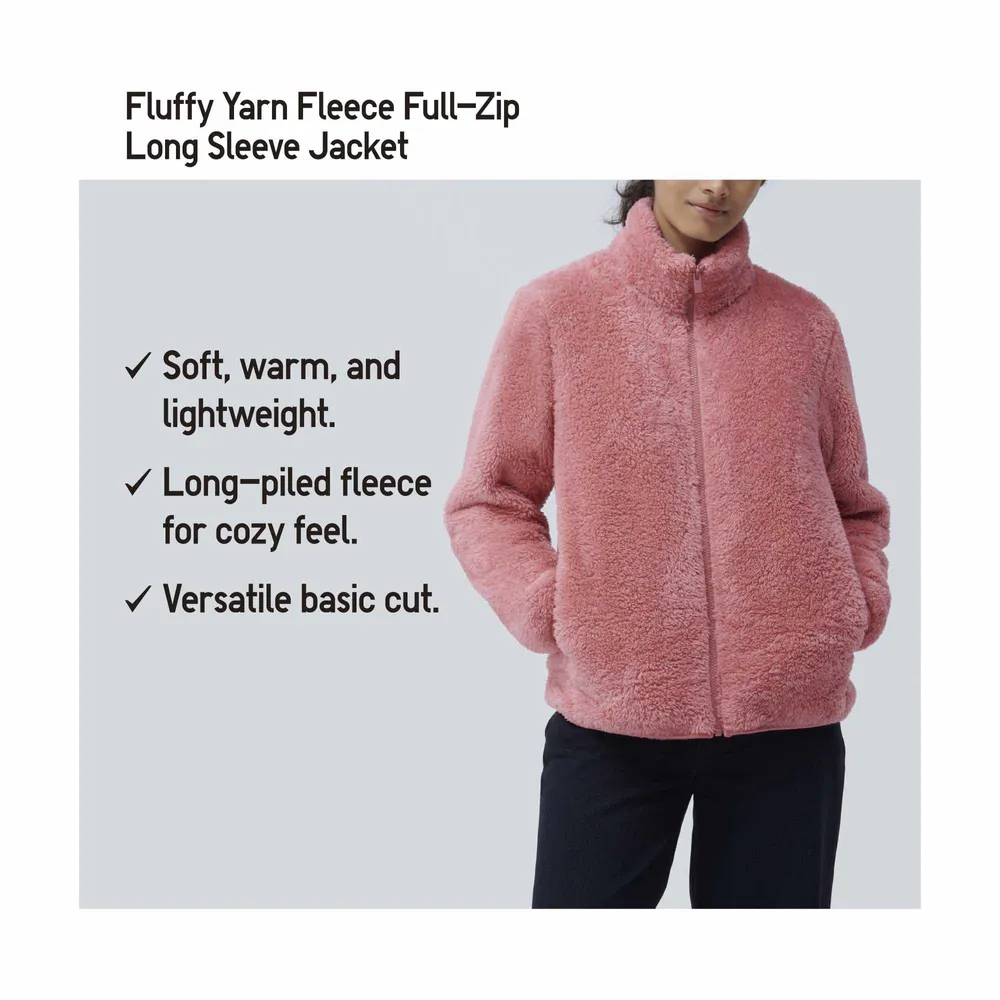 Fluffy zip jacket hot sale