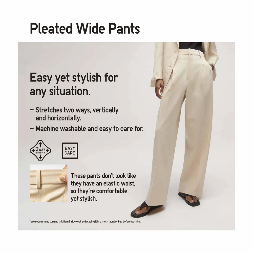 PLEATED WIDE PANTS