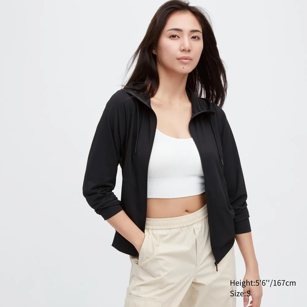 Uniqlo black zip top up hoodie