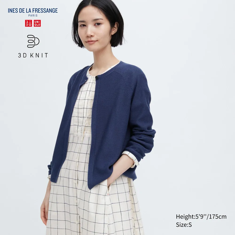 UNIQLO INES DE LA FRESSANGE 3D KNIT LONG SLEEVE CARDIGAN