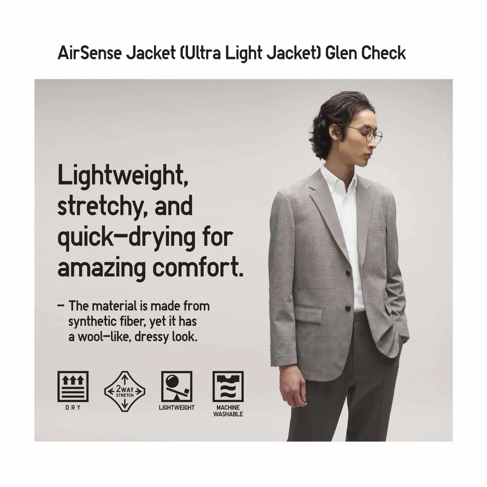 UNIQLO AirSense JACKET (ULTRA LIGHT) (GLEN CHECK) | Yorkdale Mall