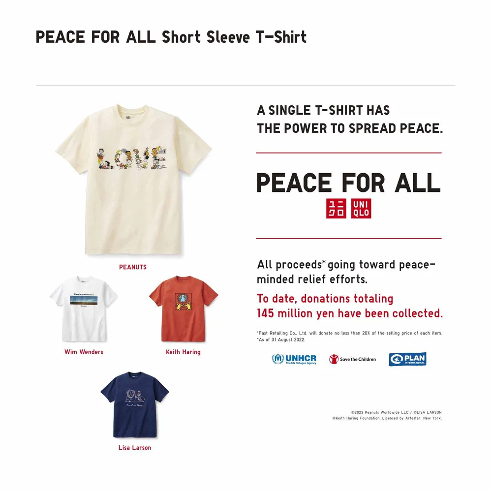 UNIQLO PEACE FOR ALL (WIM WENDERS) SHORT SLEEVE GRAPHIC T