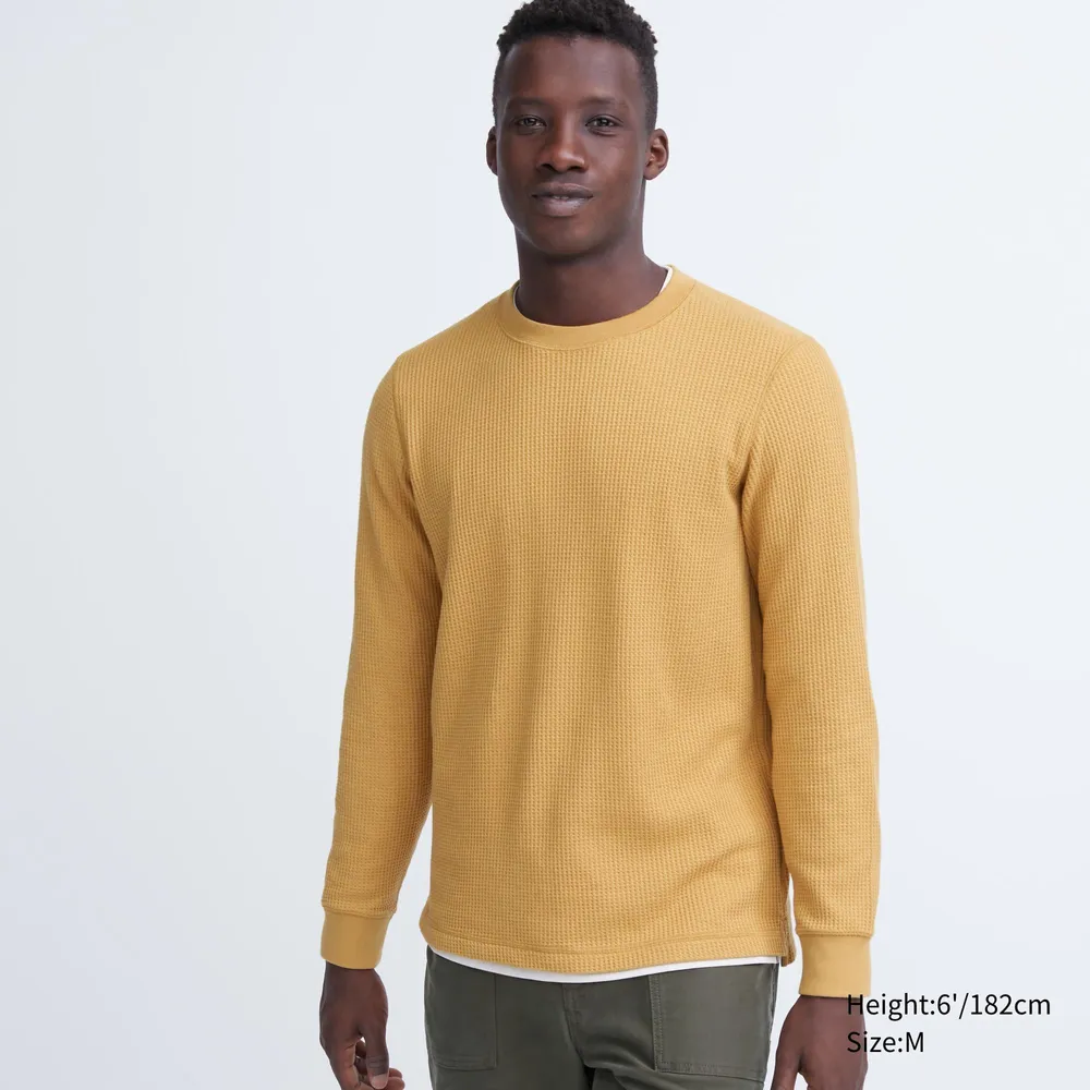 Waffle crew neck clearance uniqlo