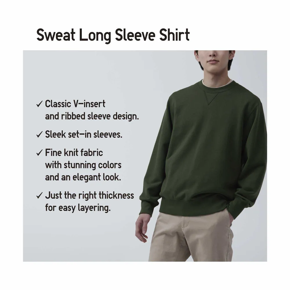 Uniqlo shop green sweatshirt