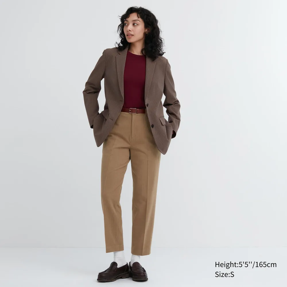 Uniqlo easy care on sale stretch cropped pants