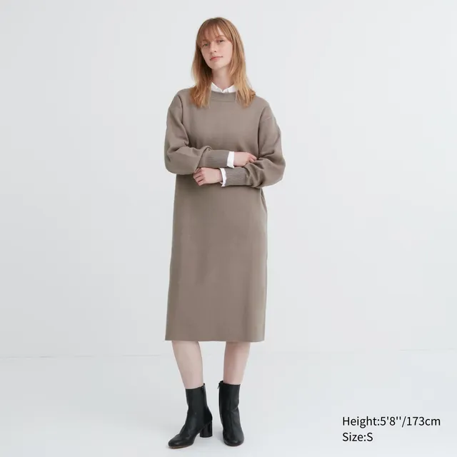 UNIQLO SOUFFLE YARN LONG SLEEVE DRESS Square One