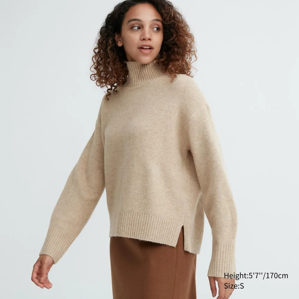 UNIQLO SOUFFLE YARN LONG SLEEVE HIGH NECK SWEATER Square One