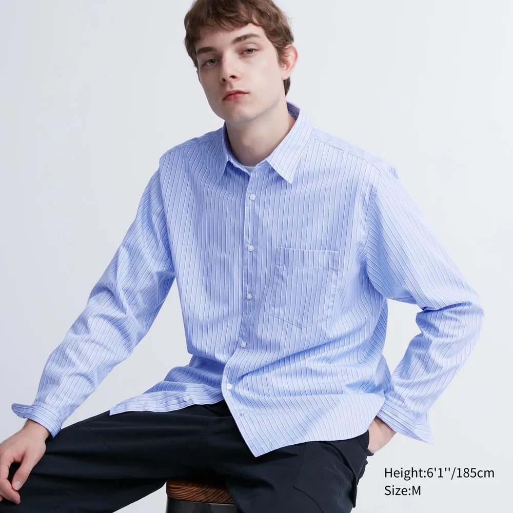 UNIQLO EXTRA FINE COTTON BROADCLOTH LONG SLEEVE SHIRT | Square One