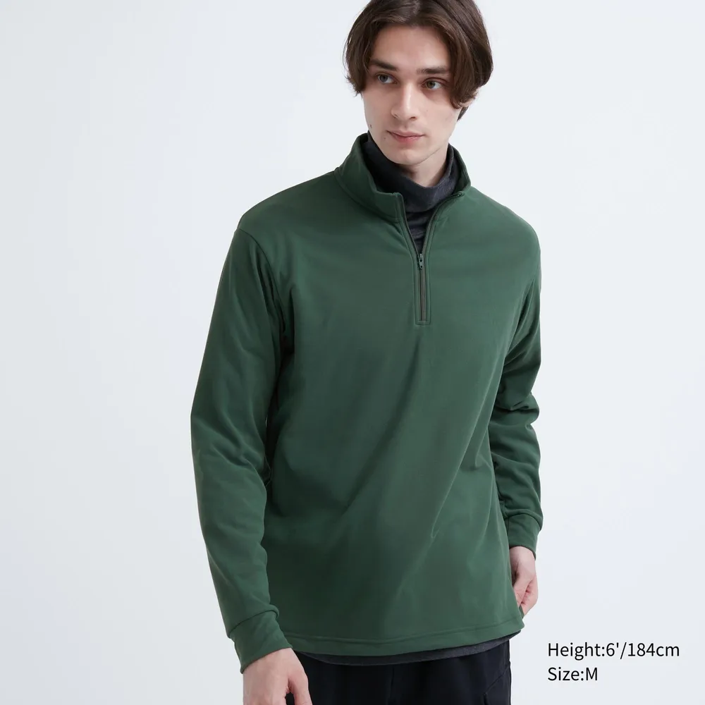 Uniqlo fleece best sale half zip