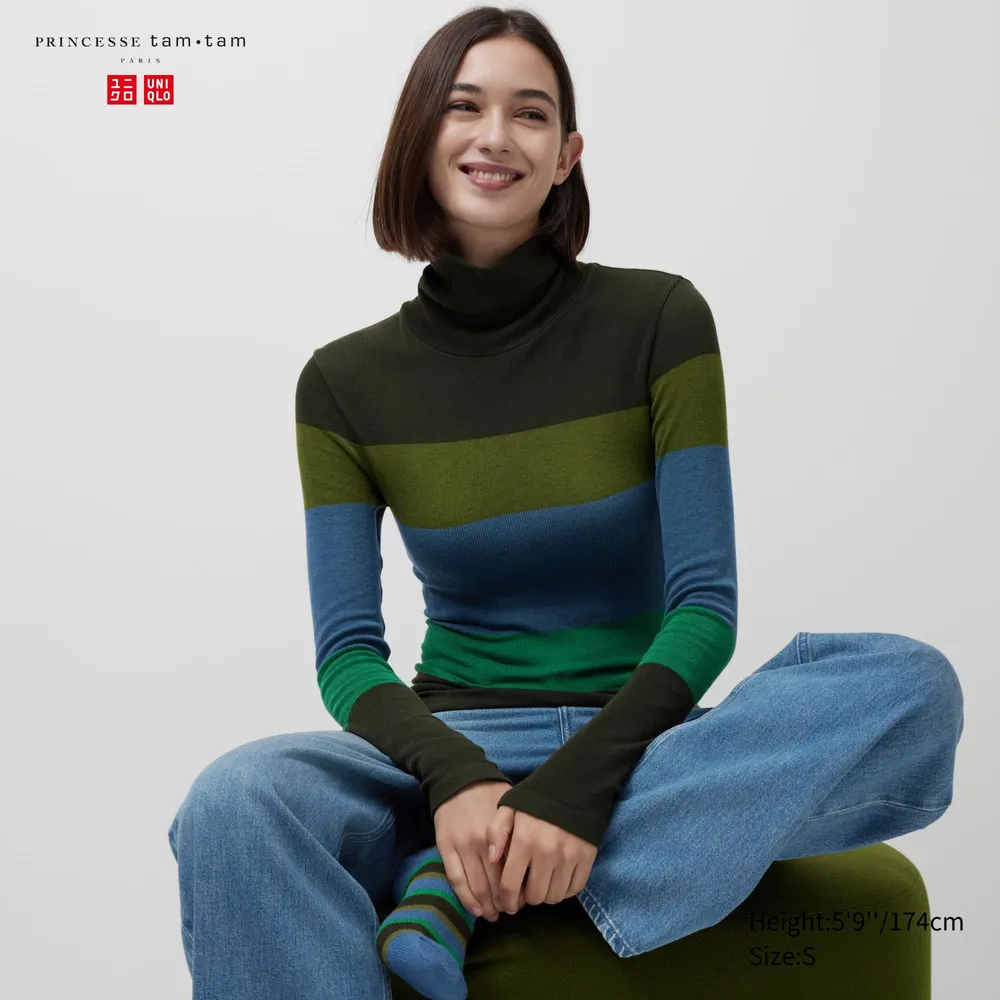 UNIQLO HEATTECH SEAMLESS RIBBED EXTRA WARM T SHIRT Coquitlam Centre