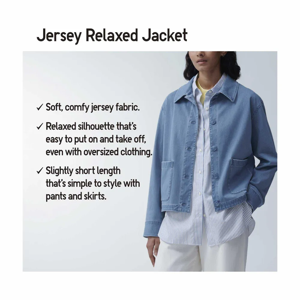 Uniqlo jersey cheap relaxed jacket