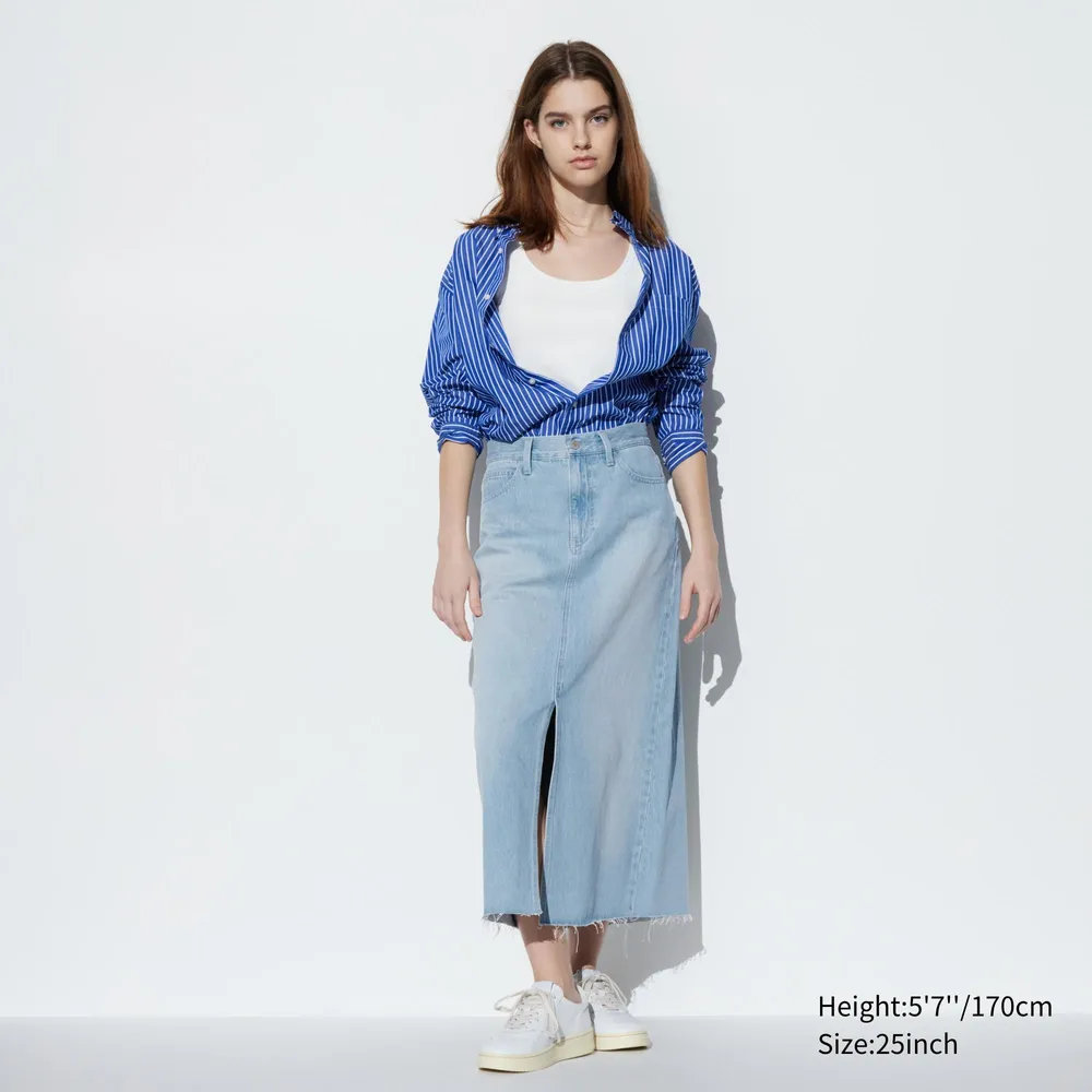 Denim skirt uniqlo sale