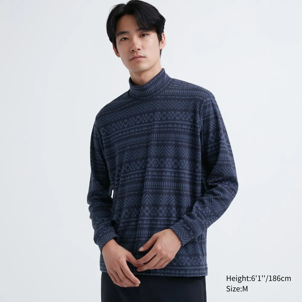 UNIQLO STRETCH FLEECE PRINTED MOCK NECK T-SHIRT | Yorkdale Mall