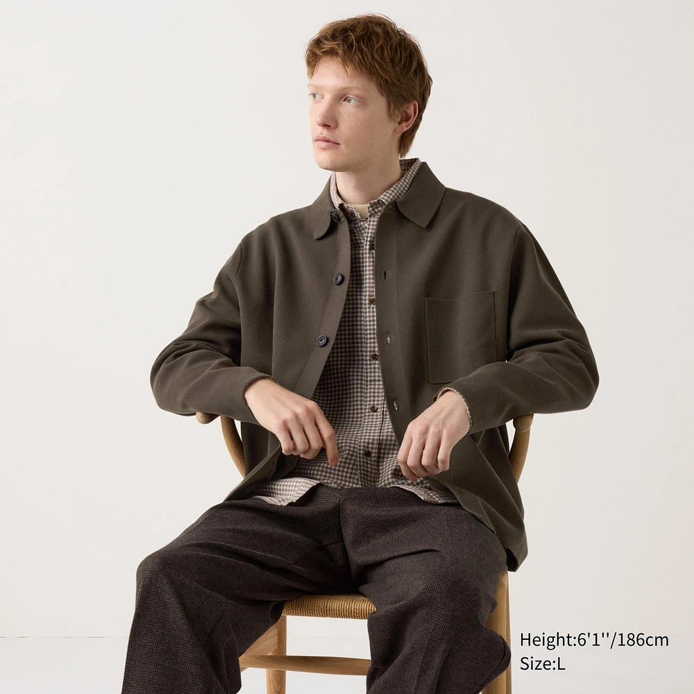 UNIQLO MILANO RIBBED SHIRT COLLAR CARDIGAN | Square One