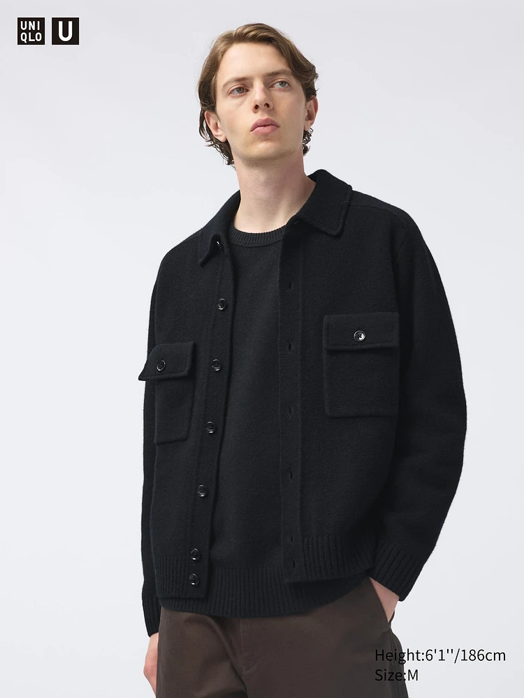 お得セット LAMBSWOOL UNIQLO KNITTED One Square | JACKET トップス