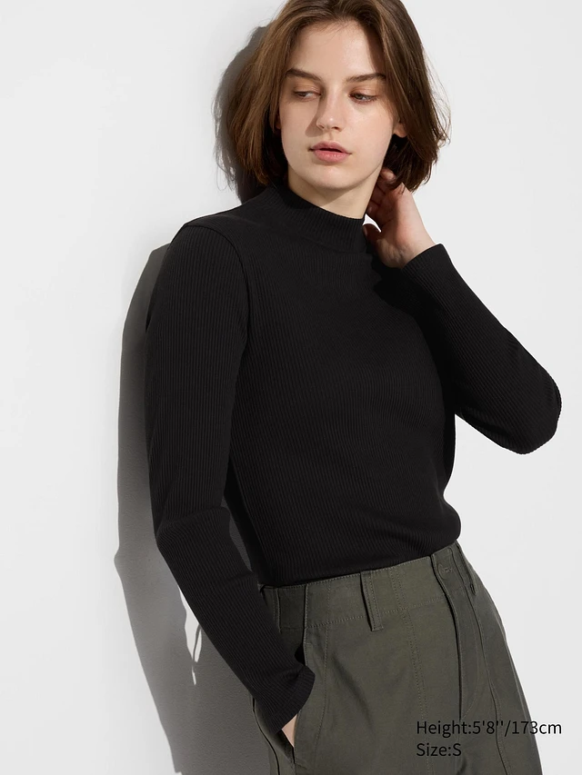 トップス RhodolirioN / Mock Neck Tee REGULAR BOXY MOCK-NECK T-SHIRT - COBALT BLUE | COS