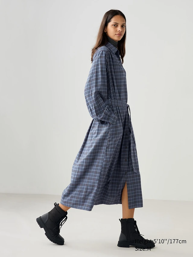 UNIQLO Belted Shirt Dress (Check | King's Cross