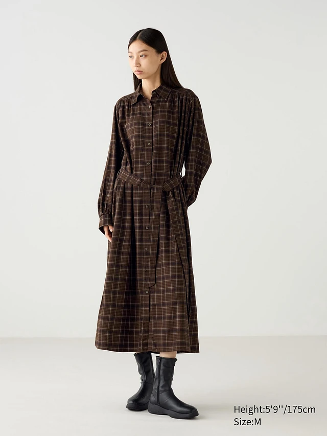 UNIQLO Belted Shirt Dress (Check | King's Cross