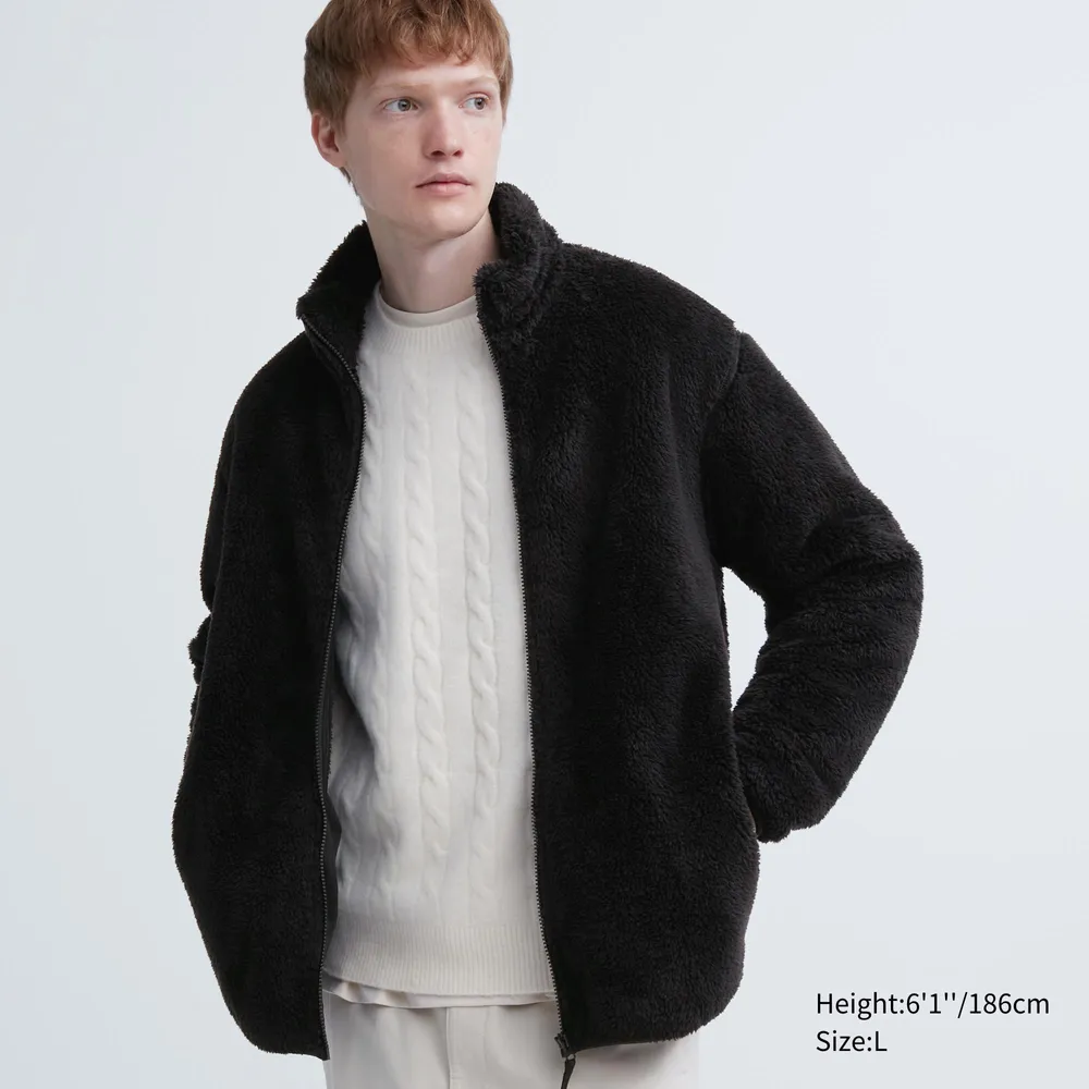 Uniqlo fluffy cheap fleece jacket