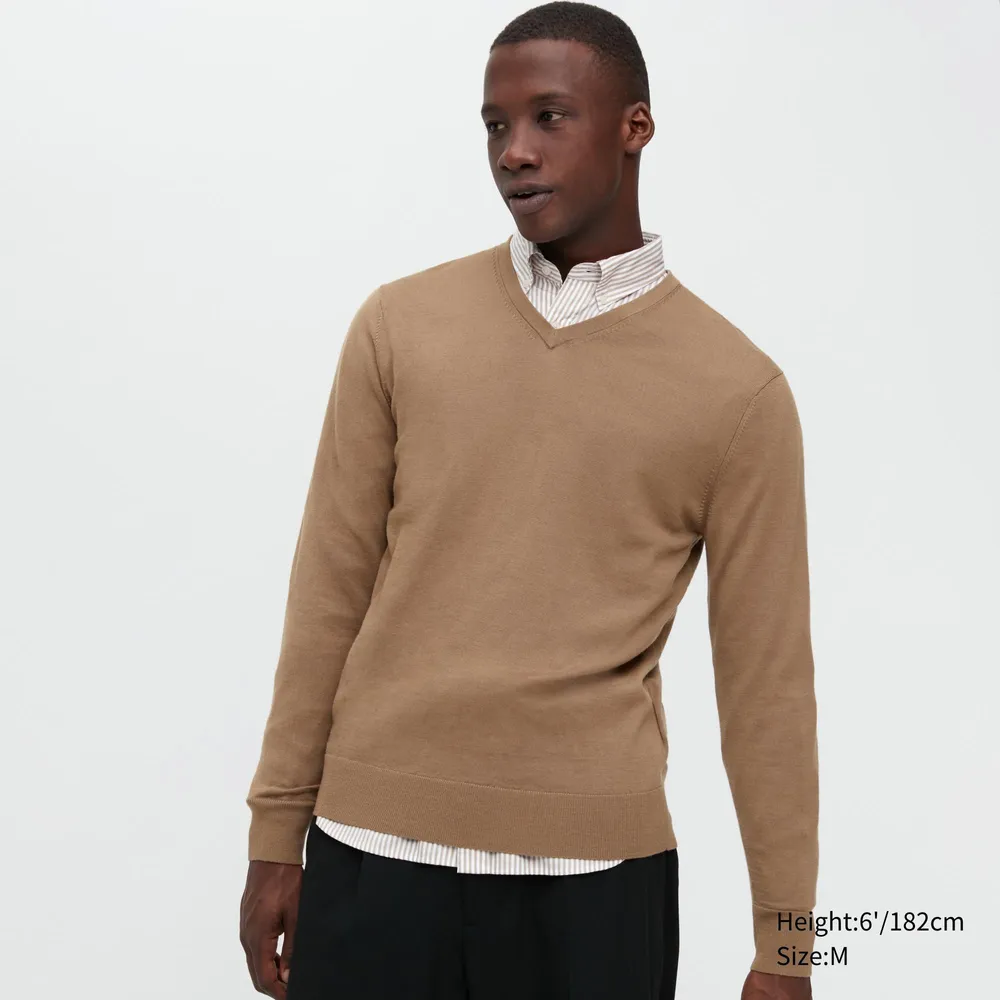 UNIQLO Extra Fine Merino V-Neck Sweater | Pike and Rose