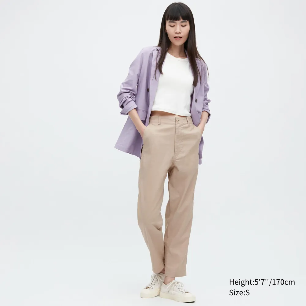 UNIQLO Linen Cotton Tapered Pants | Pike and Rose