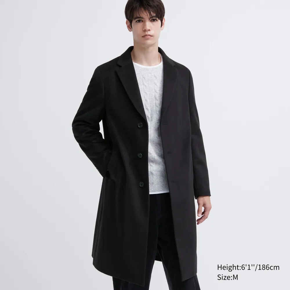 Uniqlo wool cashmere store chesterfield coat