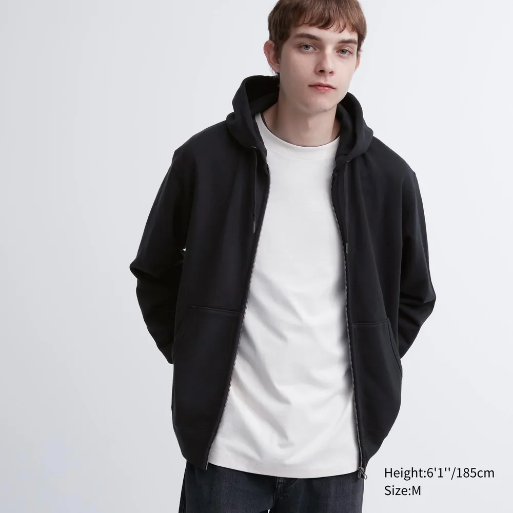 Uniqlo sweat hotsell full zip hoodie