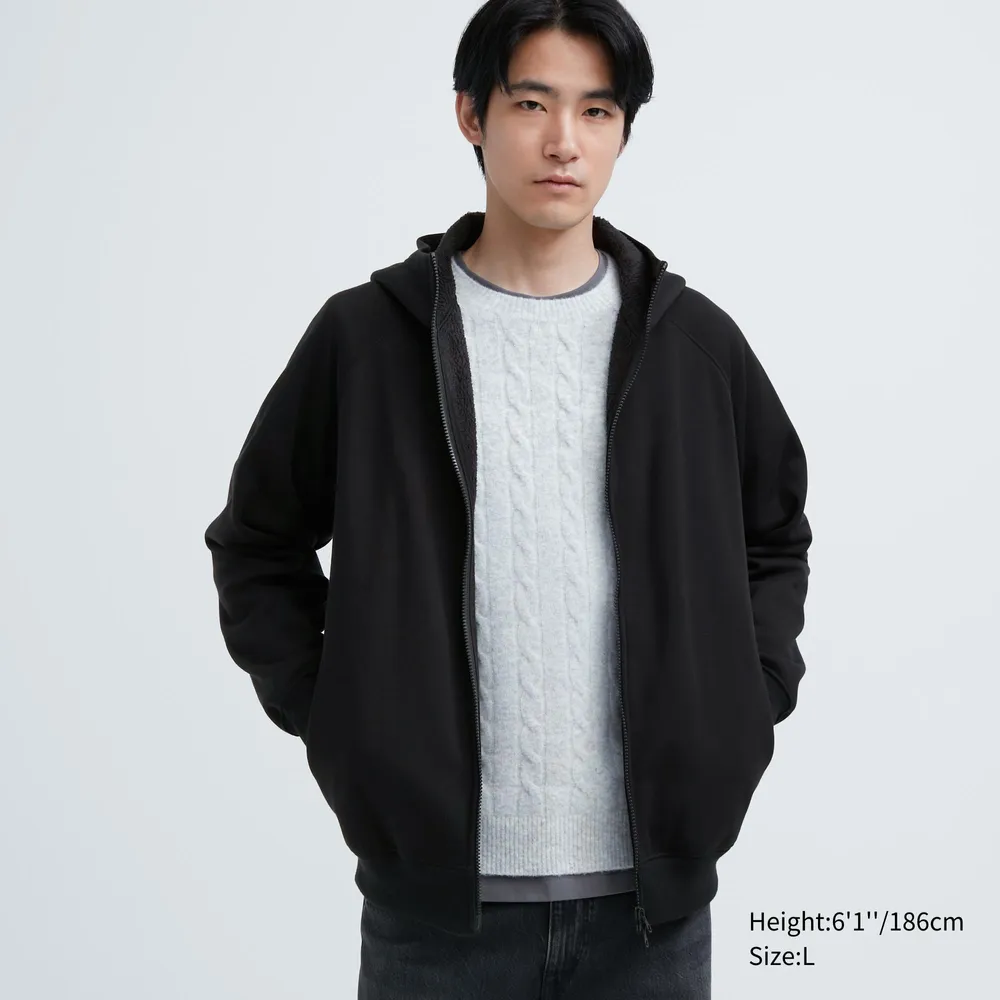 Uniqlo pile lined hoodie new arrivals