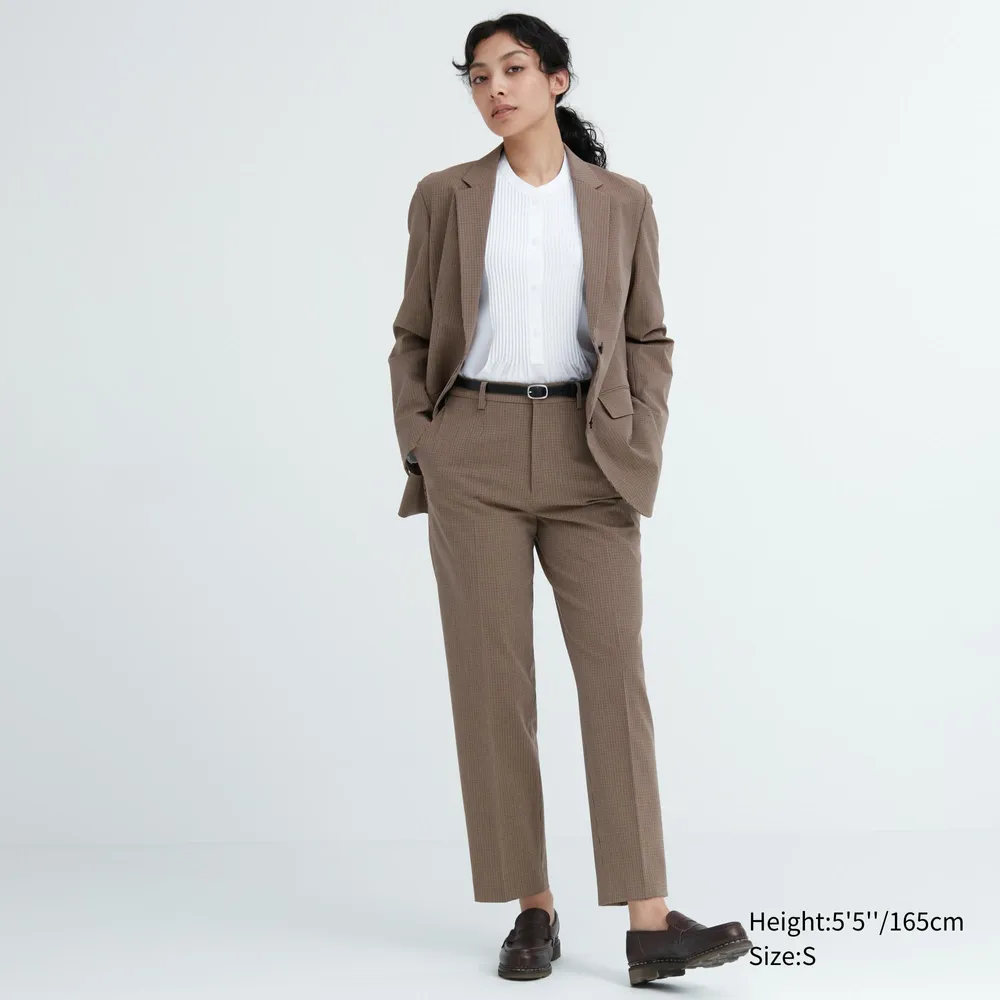 UNIQLO Smart Ankle Pants (2-Way Stretch Check) | Pike and Rose