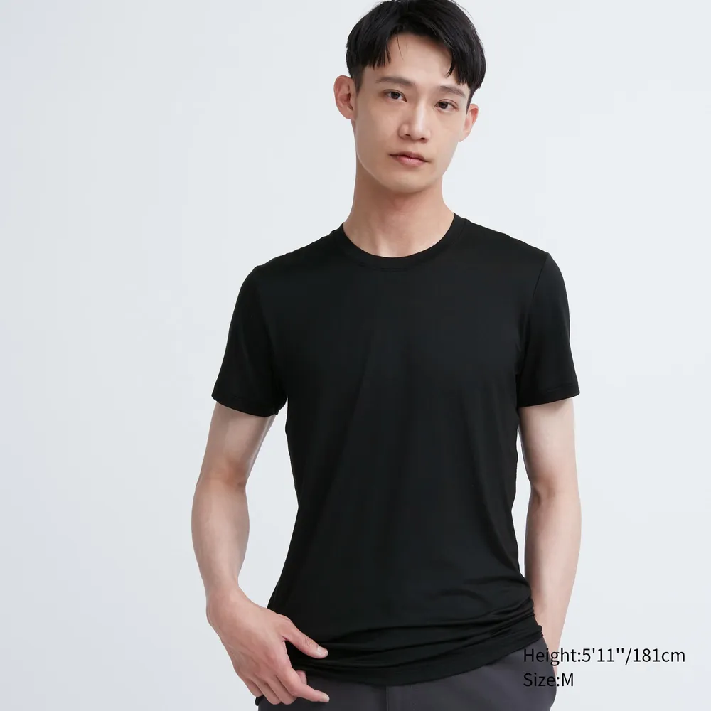 UNIQLO HEATTECH Crew Neck Short Sleeve T Shirt Pike and Rose