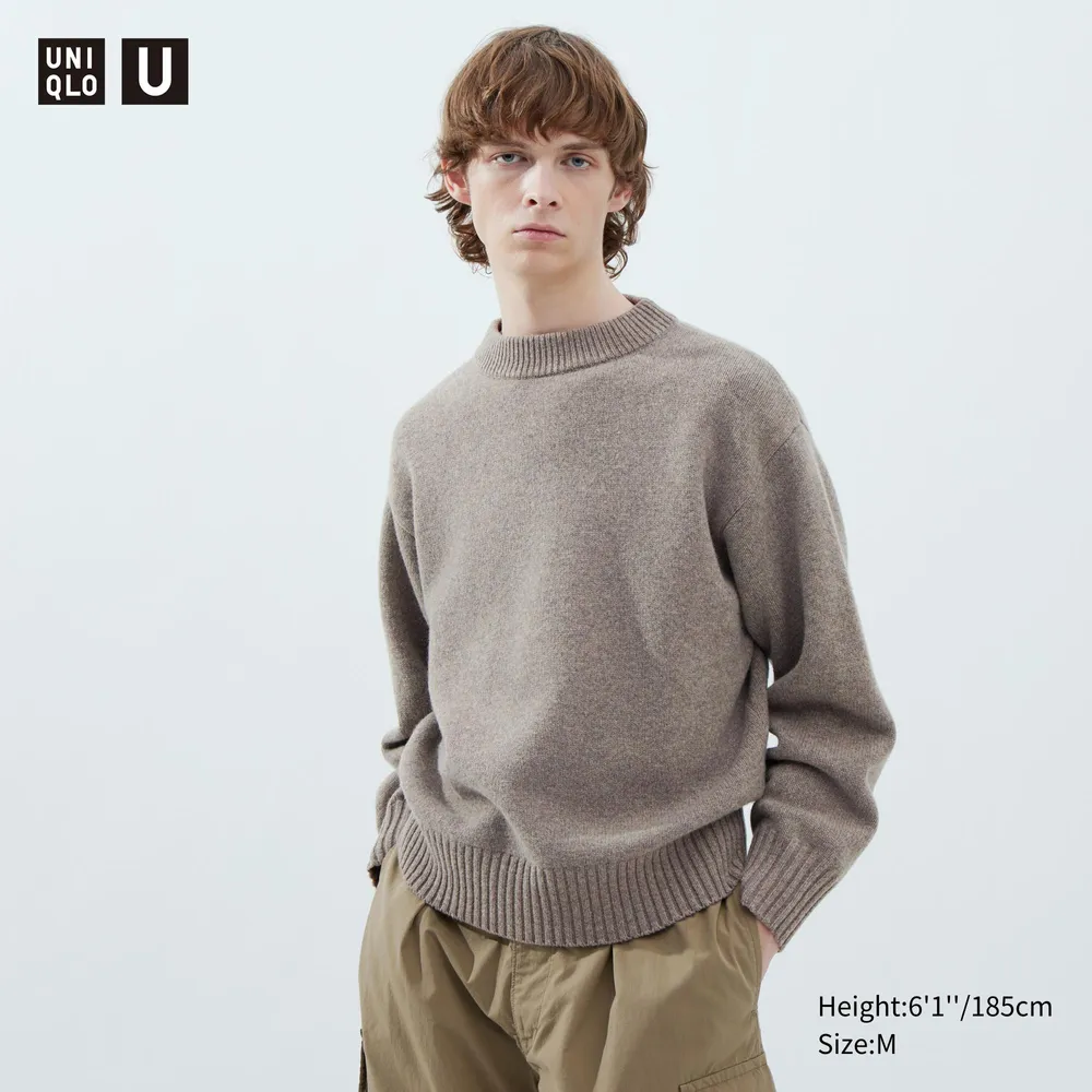 UNIQLO Premium Lambswool Low Gauge Crew Neck Sweater | Pike and Rose