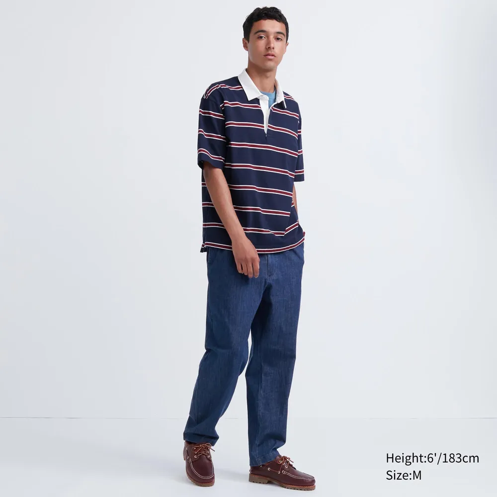 UNIQLO Cotton Relaxed Ankle Pants (Denim) | Pike and Rose