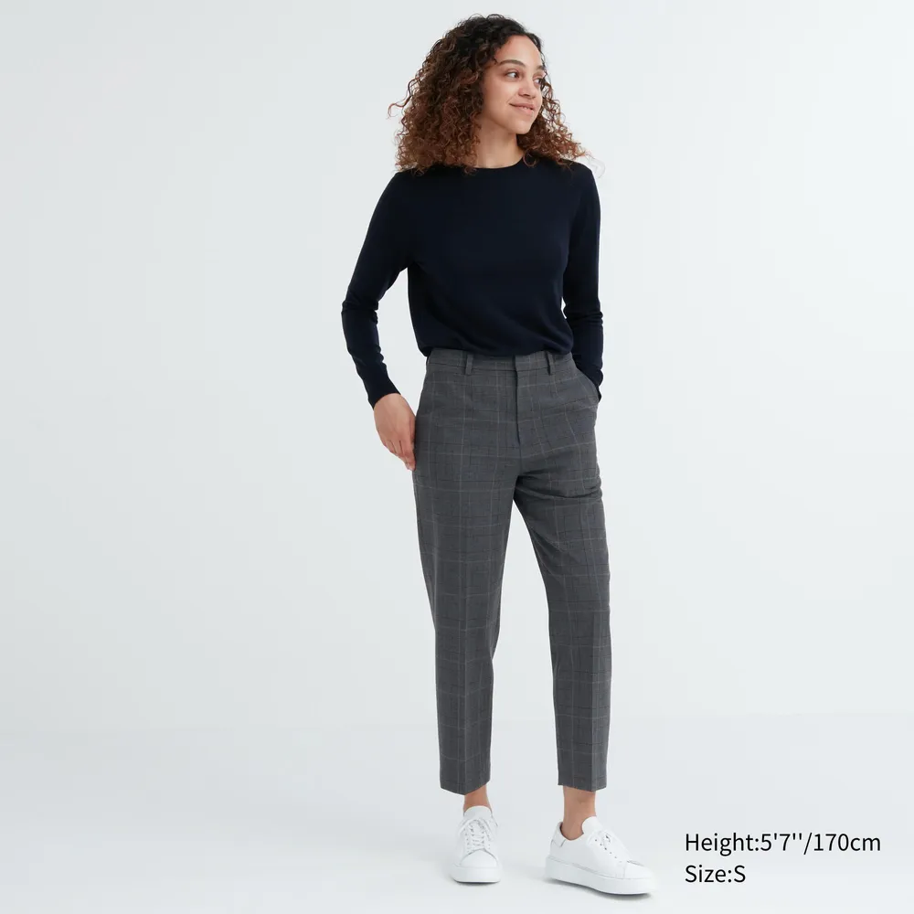 UNIQLO Smart Ankle Pants (2-Way Stretch Glen Check) | Pike and Rose