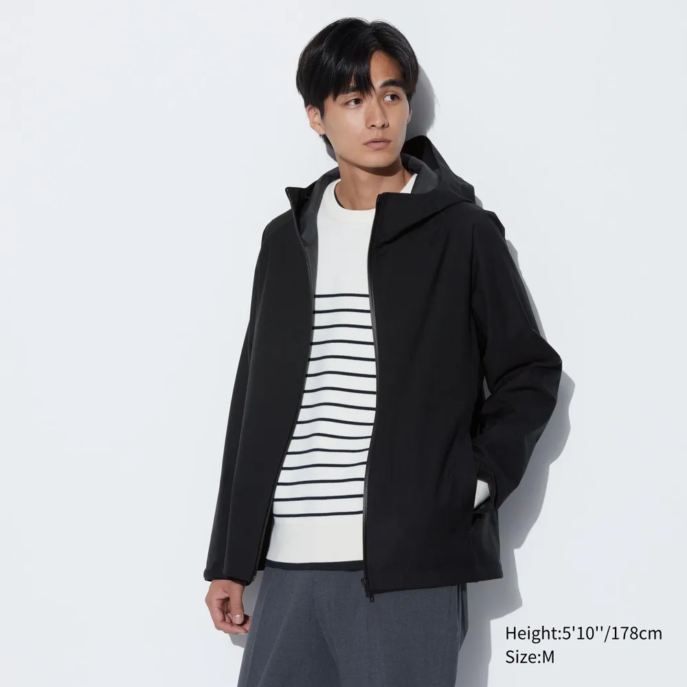 Light blocktech hooded store coat