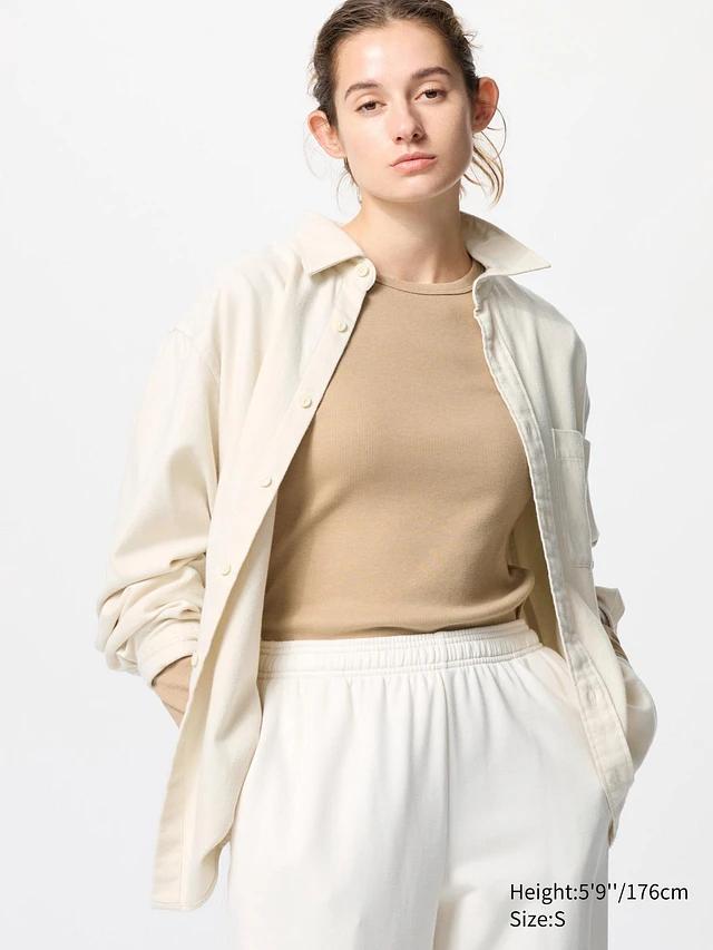 UNIQLO Shirred Short Sleeve T-Shirt | Pike and Rose