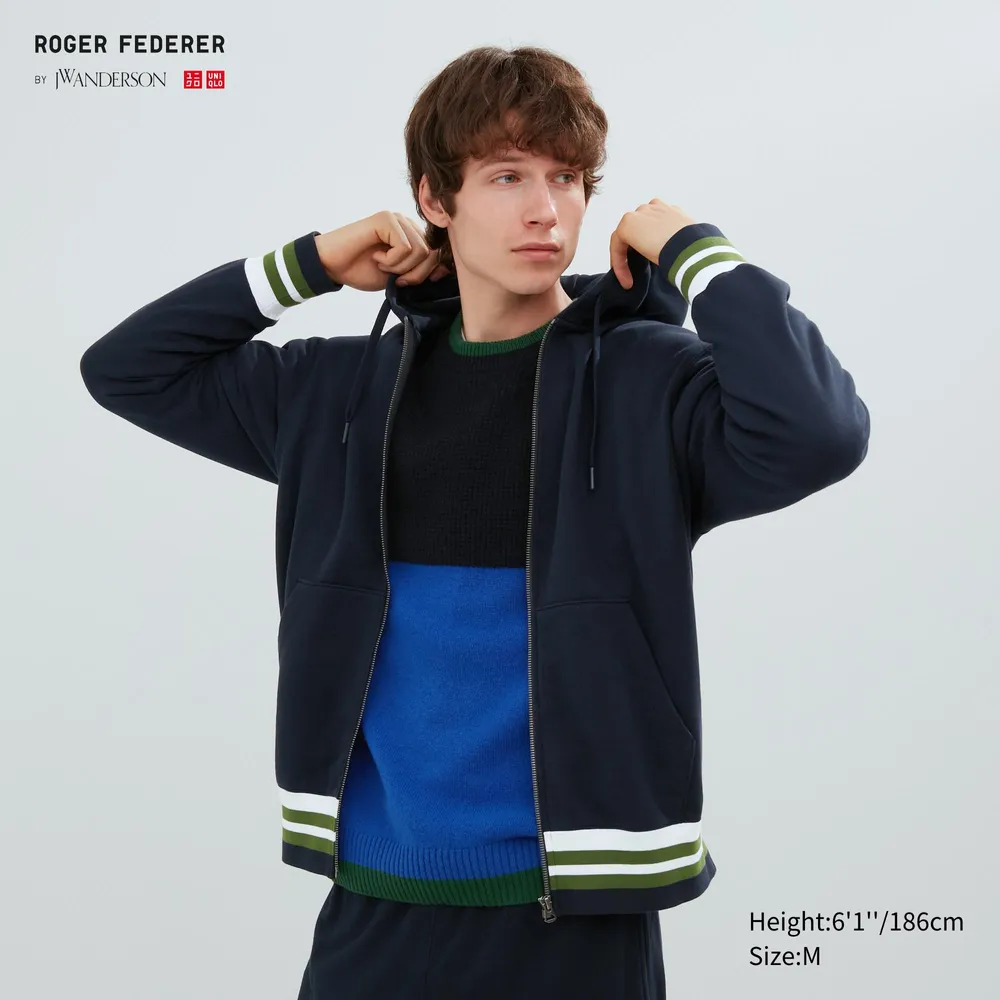 UNIQLO Sweat Full-Zip Long-Sleeve Hoodie (Roger Federer by JW