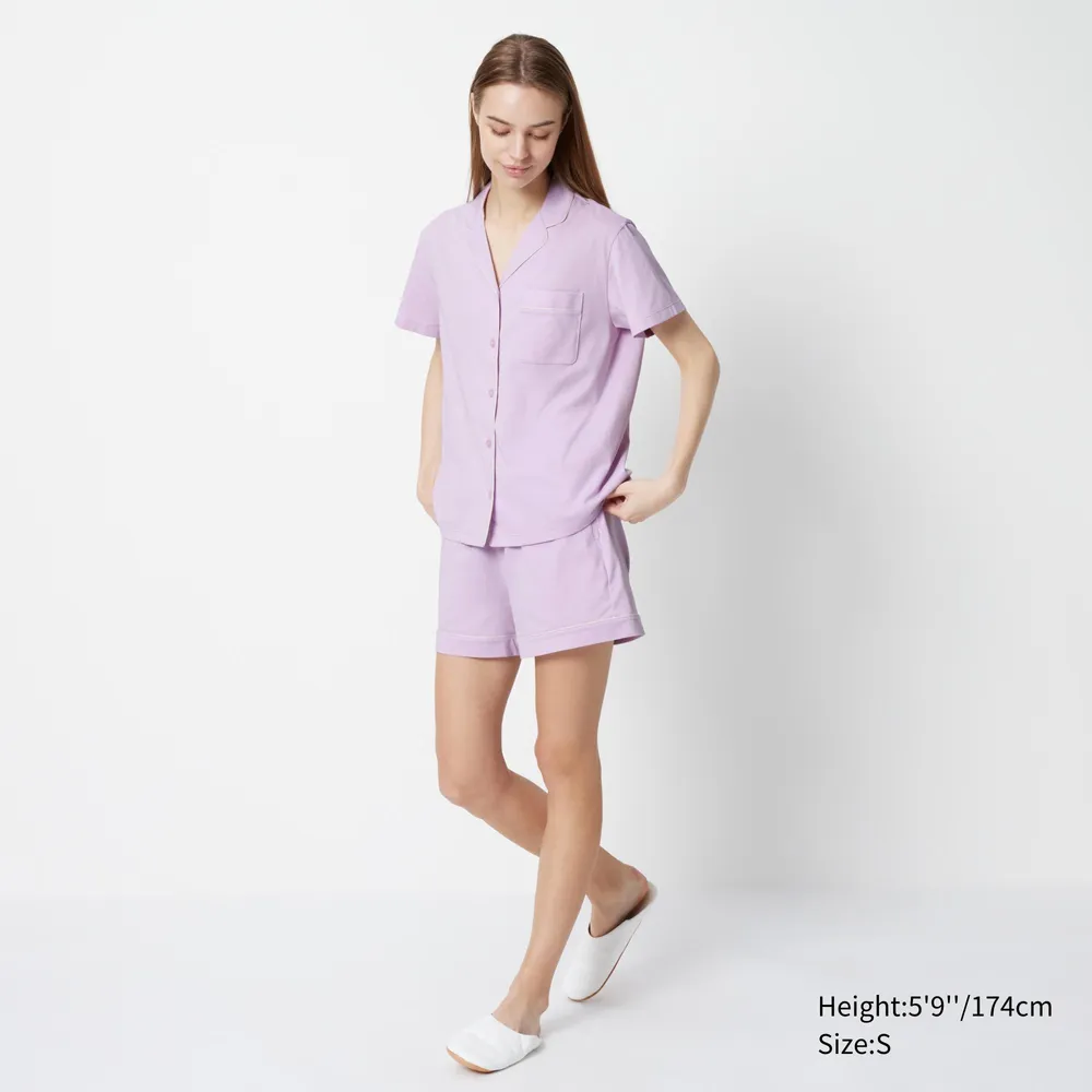 UNIQLO AIRism Cotton Short Sleeve Pajamas Pike and Rose