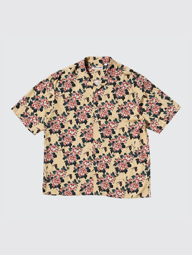 Papas ISLAND Aloha Printed Short Sleeve Open Collar Shirt
