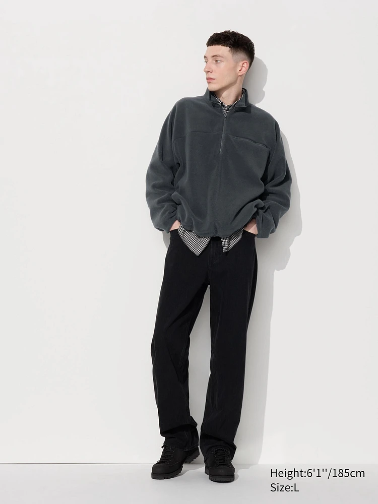 UNIQLO Fleece Half-Zip Oversized Pullover | Pike and Rose