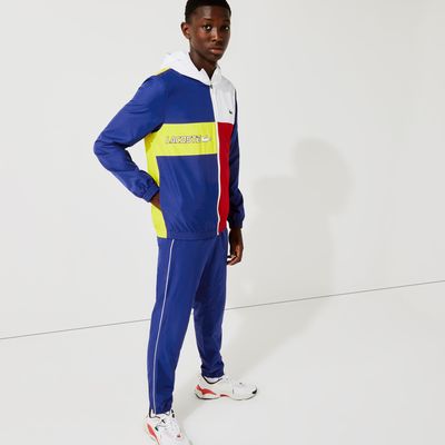 Survetement lacoste blanc et jaune discount