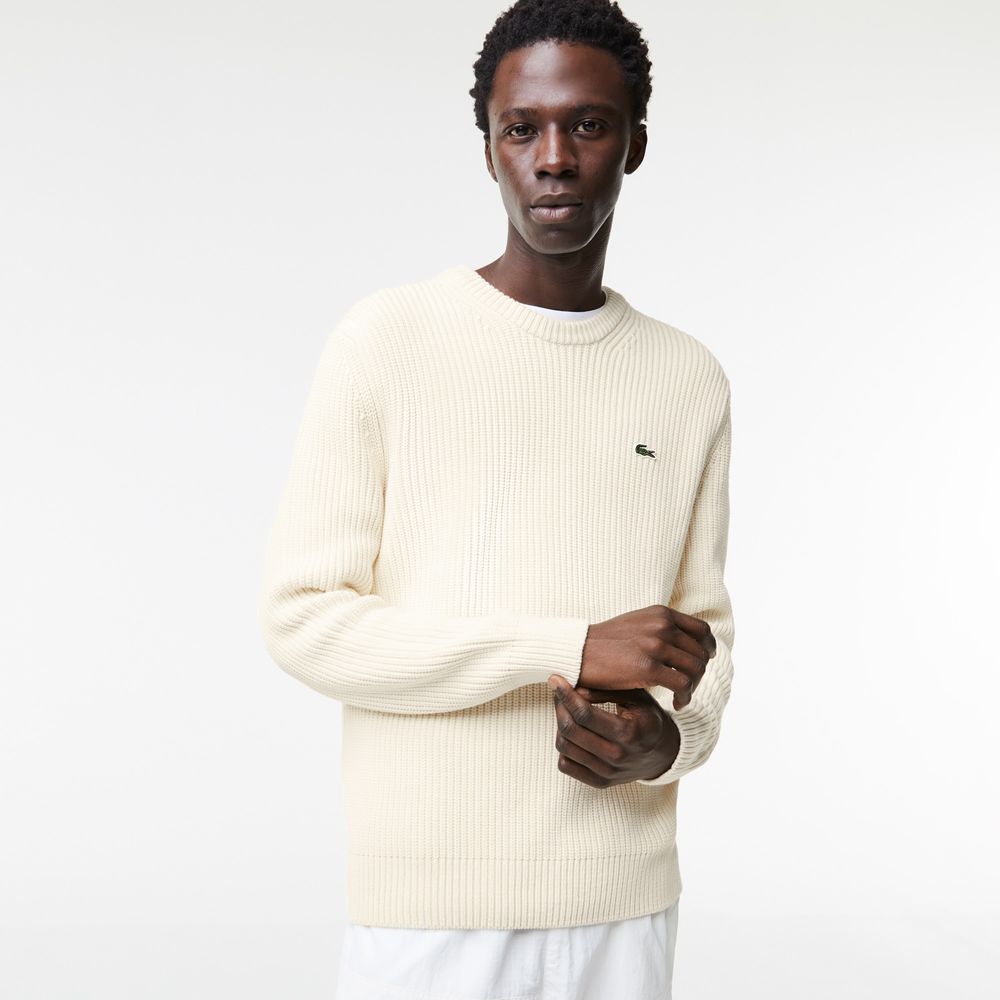 Pull lacoste blanc store